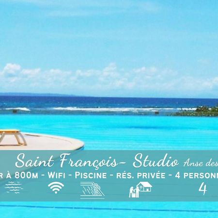 Chaleureux Studio 4 Personnes - Residence Anse Des Rochers - " Les Alizes Du Soir " Tout Equipe Et Citerne D'Eau Сен Франсоа Екстериор снимка